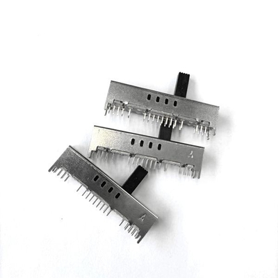 کنسول صدای اسلاید افقی Sliver 0.3A Electric Slide Switch 4P8T
