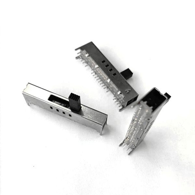 کنسول صدای اسلاید افقی Sliver 0.3A Electric Slide Switch 4P8T