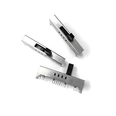 کنسول صدای اسلاید افقی Sliver 0.3A Electric Slide Switch 4P8T