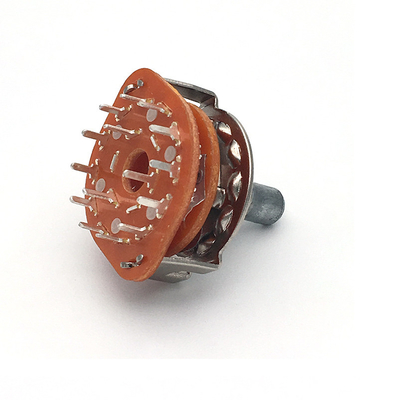 سوئیچ چرخشی 2 قطبی 6 موقعیت DC500V 100 اهم Cts 5 جهته