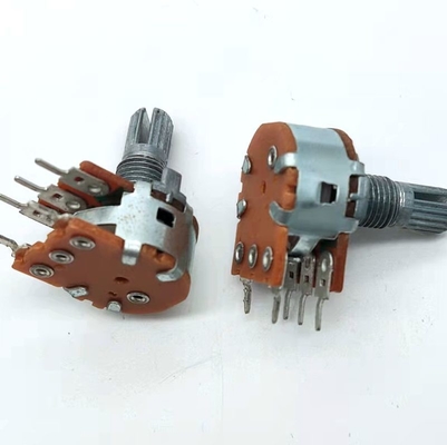 پتانسیومتر چرخشی تک فیلم کربن 3dB 3 موقعیت PCB B500k با سوئیچ